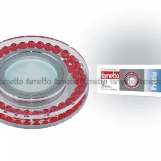 Встраиваемый светильник Fametto Peonia DLS-P104 GU5.3 CHROME/RED