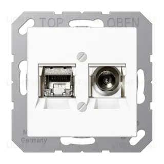 Розетка Smart TV Jung MMDA4521WW