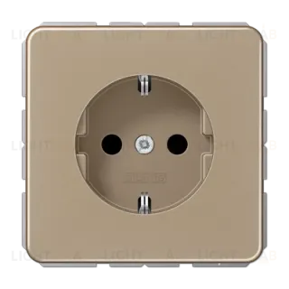 Розетка 2K+З со шторками Jung CD1520KIGB
