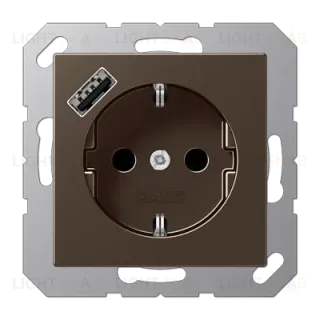 Розетка 2K+З USB Typ A Jung A1520-18AMO