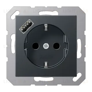 Розетка 2K+З USB Typ A Jung A1520-18AANM