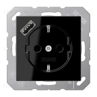 Розетка 2K+З USB Typ A Jung A1520-18ASW