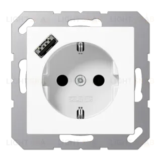 Розетка 2K+З USB Typ A Jung A1520-18AWW