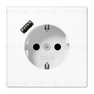 Розетка 2K+З USB Typ A Jung LS1520-18AWW