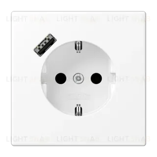 Розетка 2K+З Jung LS1520-18AWWM