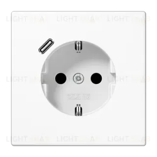 Розетка 2K+З USB Typ C Jung LS1520-18CWW