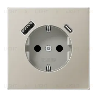 Розетка 2K+З USB Typ AC Jung ES1520-15CA
