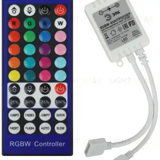 Контроллер с ИК пультом Эра RGBW-Controller-12/24V-96/192W-IP20-IR Б0061113