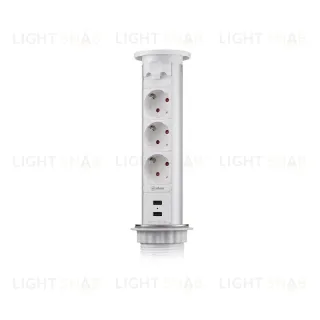 Блок розеток 105J (3 секции и 2 USB) Mebax 00-00000823