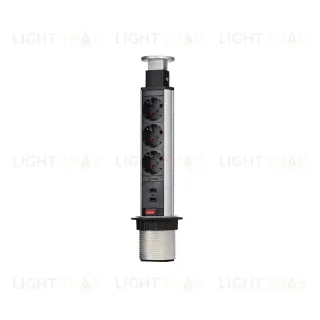 Блок розеток 105S (3 секции и 2 USB) Mebax 00-00001166
