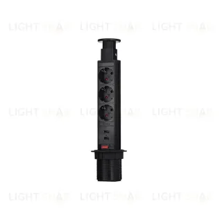 Блок розеток 105S (3 секции и 2 USB) Mebax 00-00000825