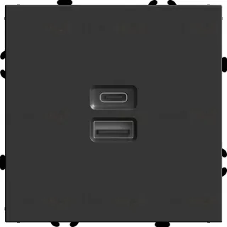 Розетка 2-местная USB + Type C Stekker RST10-5115-05 Эмили 49853
