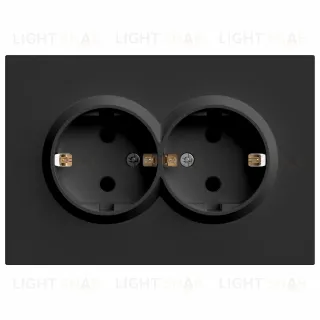 Розетка 2-местная с защитной шторкой Stekker RST16-5114-05 Эмили 49856