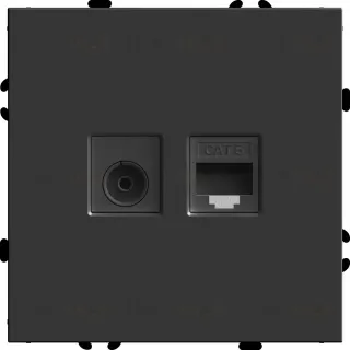 Розетка TV + компьютерная RJ-45 Stekker RST00-5106-05 Эмили 49846