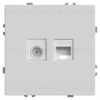 Розетка TV + компьютерная RJ-45 Stekker RST00-5106-01 Эмили 49872