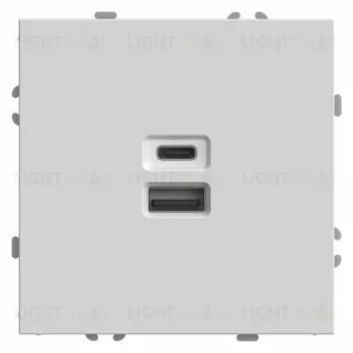 Розетка 2-местная USB + Type C Stekker RST10-5115-01 Эмили 49879