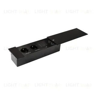Блок розеток JX (Slide Top) (2 секции RJ-45 + 2 USB с кабелем питания) Mebax 00-00002891