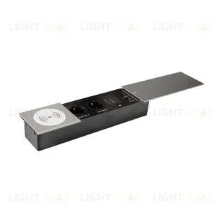 Блок розеток JX (Slide Top) (2 секции RJ-45 + 2 USB беспр.зарядка с кабелем питания) Mebax 00-00002892