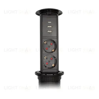 Блок розеток LE3 (2 секции 2 USB + 1 type-C беспроводная зарядка) Mebax 00-00002874