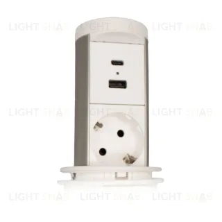 Блок розеток 105P (1 секция USB type A+C беспроводная зарядка) Mebax 00-00002867
