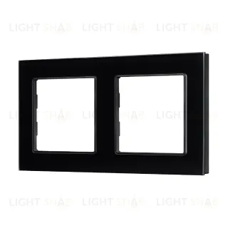 Рамка двухместная Arlight FRM-GLARE-GS-2-BK 043797