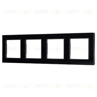 Рамка четырехместная Arlight FRM-GLARE-GS-4-BK 043803