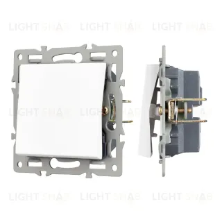 Механизм выключателя одноклавишный непроходной Arlight SWT-MK01-PL-WH (250V, 16A) 043710
