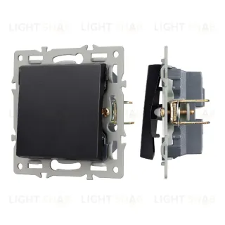 Механизм выключателя одноклавишный непроходной Arlight SWT-MK01-PL-BK (250V, 16A) 043711