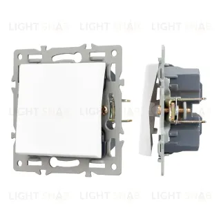 Механизм выключателя одноклавишный перекрестный  Arlight SWT-MKX1-PL-WH (250V, 16A) 043718