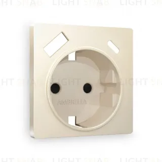 Лицевая панель для розетки с/з со шторками 2USB A+C Ambrella Volt Alfa AP3300