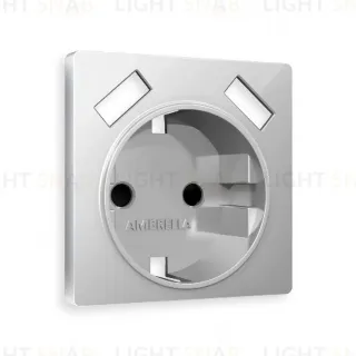 Лицевая панель для розетки с/з со шторками 2USB A+A Ambrella Volt Alfa AP4090