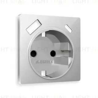 Лицевая панель для розетки с/з со шторками 2USB A+C Ambrella Volt Alfa AP4100