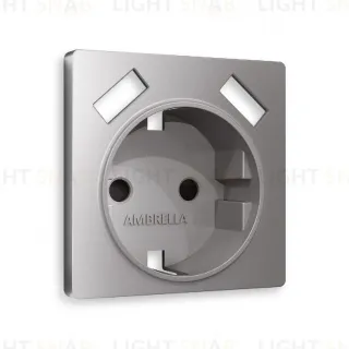 Лицевая панель для розетки с/з со шторками 2USB A+A Ambrella Volt Alfa AP5090
