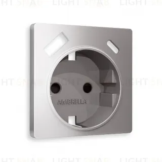 Лицевая панель для розетки с/з со шторками 2USB A+C Ambrella Volt Alfa AP5100
