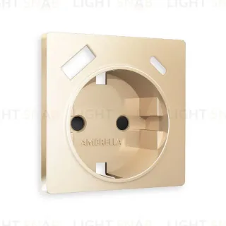 Лицевая панель для розетки с/з со шторками 2USB A+C Ambrella Volt Alfa AP6100