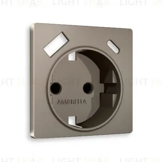 Лицевая панель для розетки с/з со шторками 2USB A+C Ambrella Volt Alfa AP6400