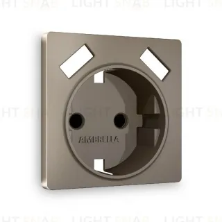 Лицевая панель для розетки с/з со шторками 2USB A+A Ambrella Volt Alfa AP6390