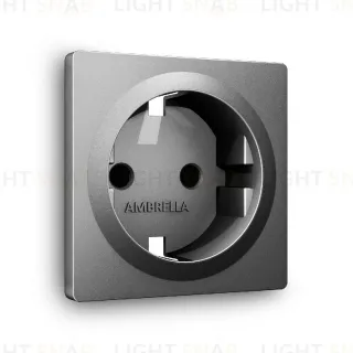 Лицевая панель для розетки с/з со шторками Ambrella Volt Alfa AP6570