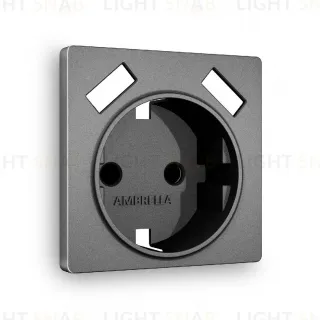Лицевая панель для розетки с/з со шторками 2USB A+A Ambrella Volt Alfa AP6590