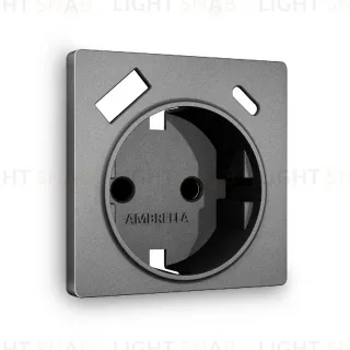 Лицевая панель для розетки с/з со шторками 2USB A+C Ambrella Volt Alfa AP6600