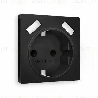 Лицевая панель для розетки с/з со шторками 2USB A+A Ambrella Volt Alfa AP8090