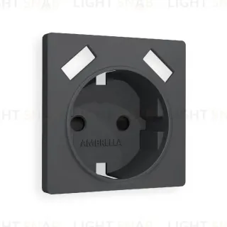Лицевая панель для розетки с/з со шторками 2USB A+A Ambrella Volt Alfa AP9090