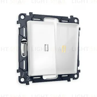 Комплект механизма 2-кл проходного выключателя с подсветкой Ambrella Volt Alfa MA104030