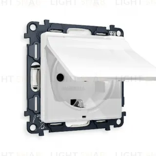 Комплект механизма розетки с/з со шторками и крышкой Ambrella Volt Alfa MA108010