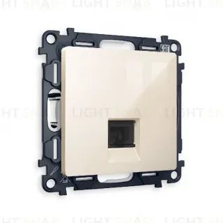 Комплект механизма компьютерной розетки RJ-45(8P8C) CAT6 со шторкой Ambrella Volt Alfa MA312010