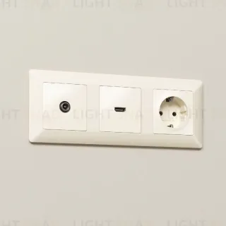 Комплект механизма TV розетки проходной 5-1000 MHz 4dB Ambrella Volt Alfa MA333030