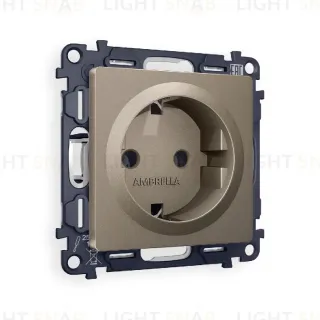 Комплект механизма розетки с/з на винтовых зажимах Ambrella Volt Alfa MA636010