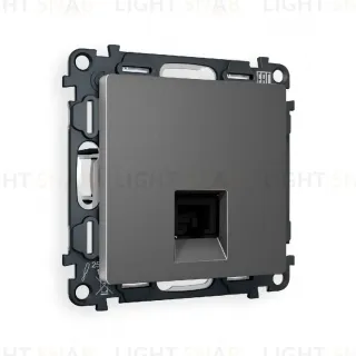 Комплект механизма компьютерной розетки RJ-45(8P8C) CAT6 со шторкой Ambrella Volt Alfa MA662010
