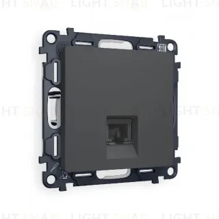 Комплект механизма компьютерной розетки RJ-45(8P8C) CAT6 со шторкой Ambrella Volt Alfa MA912010