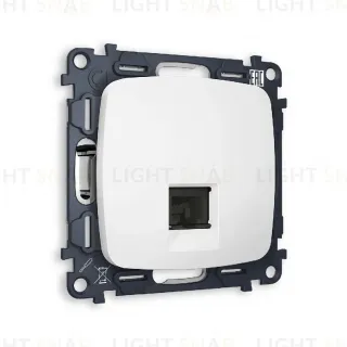 Комплект механизма телефонной розетки RJ-11(4P4C) со шторкой Ambrella Volt Omega MO132030